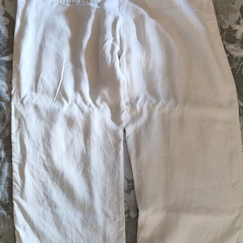 Men's linen pants like new, size Medium, white