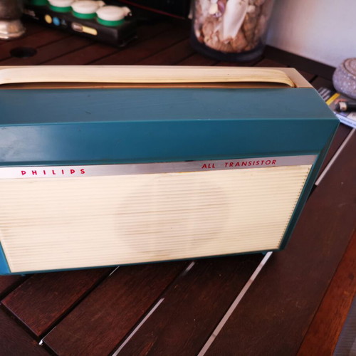 Philips vintage miniature turntable used, 60's design