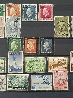 Stamps 1946-1948 used, five complete sealed series