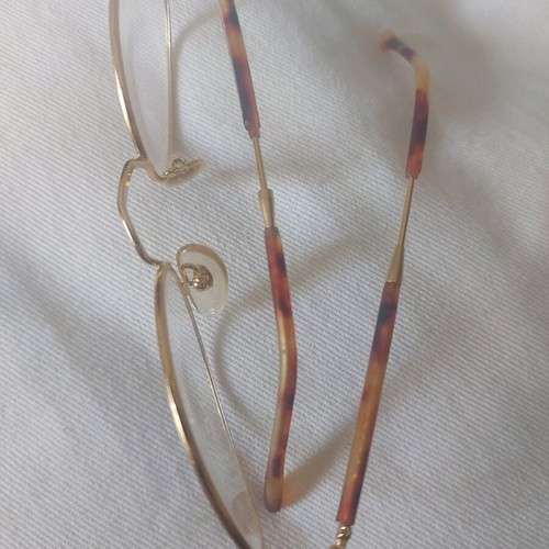 Vintage eyeglasses like new, metal Italian oval frame