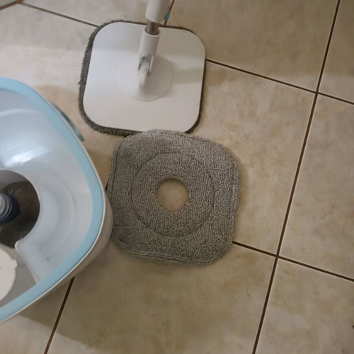 Mopping system like new with double bucket and square mop