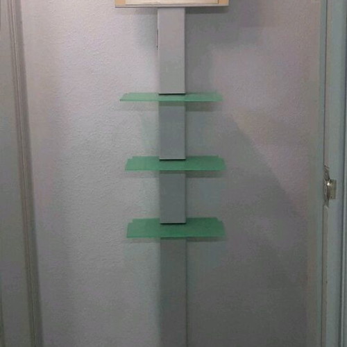 Product stand like new with plexiglass shelves