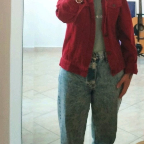 Corduroy jacket like new, red, size M