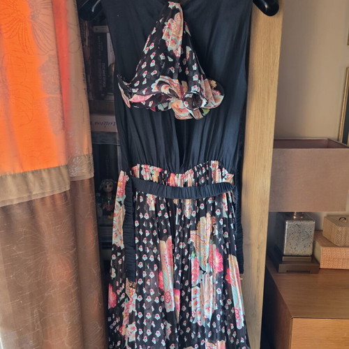 Manoush cotton dress size M like new, black multicolor