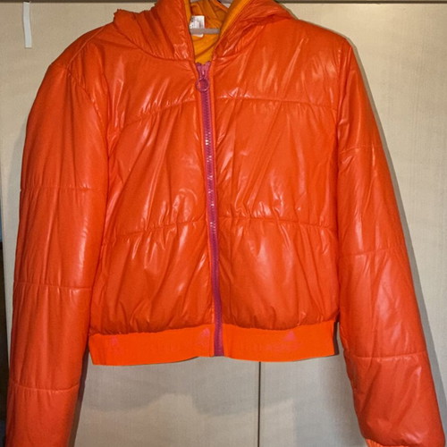 Adidas Stella McCartney puffer jacket medium, like new, orange