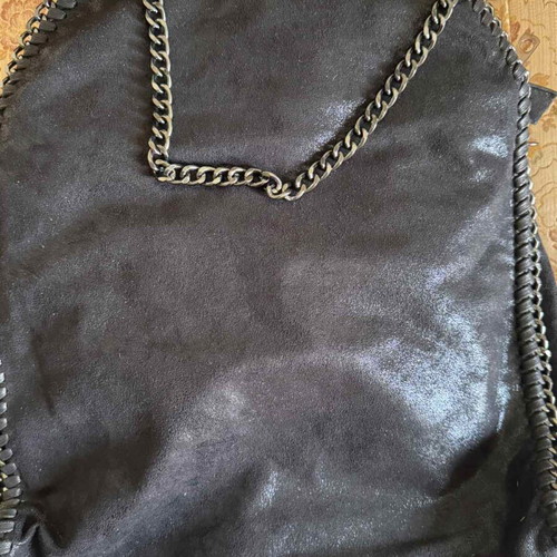 Black shoulder bag with chain and glitter like new, large size