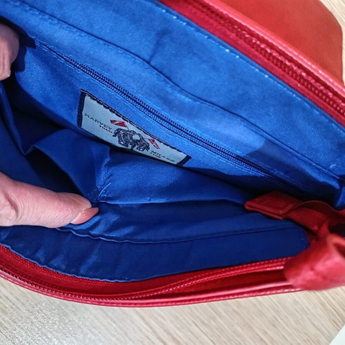 Harvey Miller shoulder bag like new, white and red