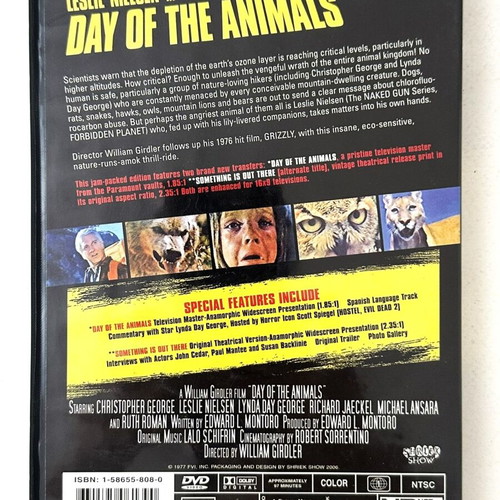 Day of the Animals DVD like new, thriller horror