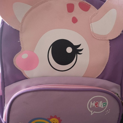 Children's backpack with deer used, purple, PLAYBAGS