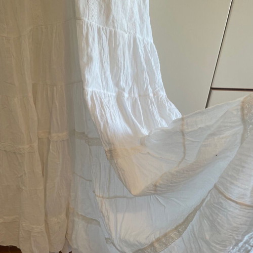 White long dress Platinum one size like new