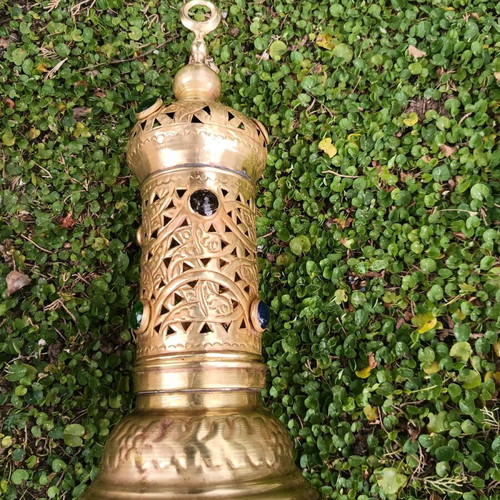 Moroccan brass Islamic art lamp like new