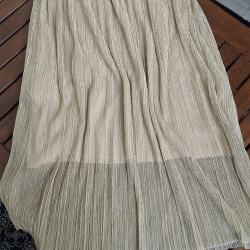 Pleated gold skirt one size like new