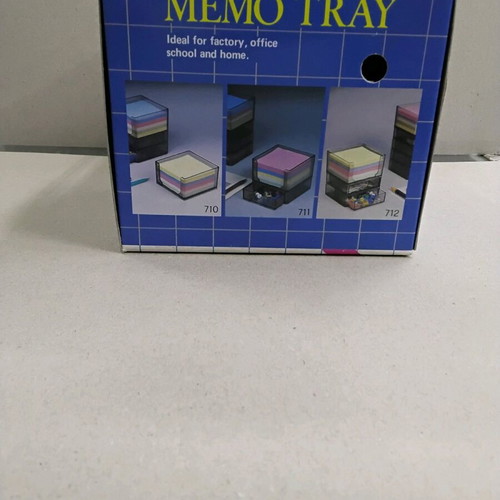 Acrylic memo cube holder with 2 drawers new