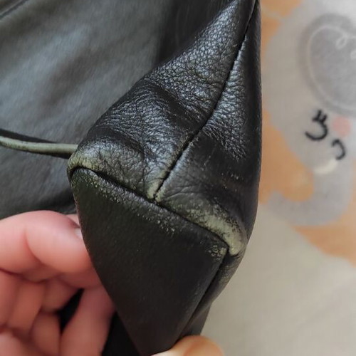 Marks & Spencer leather backpack used, black