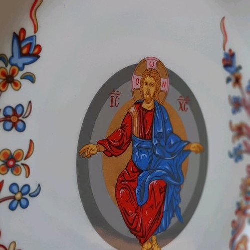 Jesus Christ plate used, 24 carat gold, handmade Greek