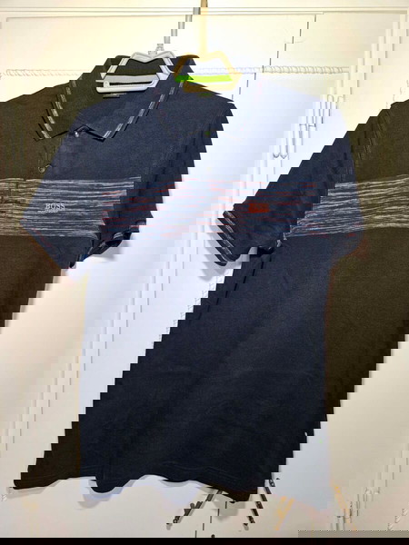 Αυθεντική  Hugo Boss ανδρική T-Shirt μπλούζα μπλε με σχέδιο, μέγεθος XL.