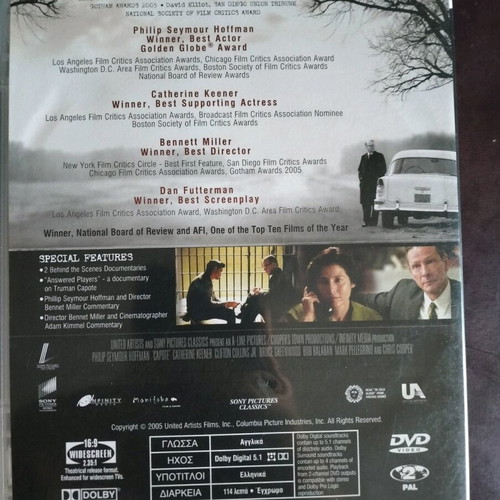 Capote DVD used with subtitles