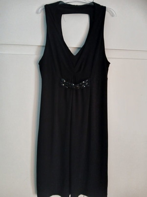 George dress with open back used, black, size L