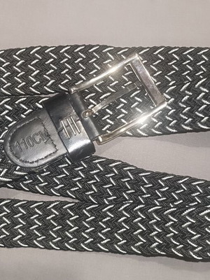 Elastic belt black-gray silver, length 110 cm, like new