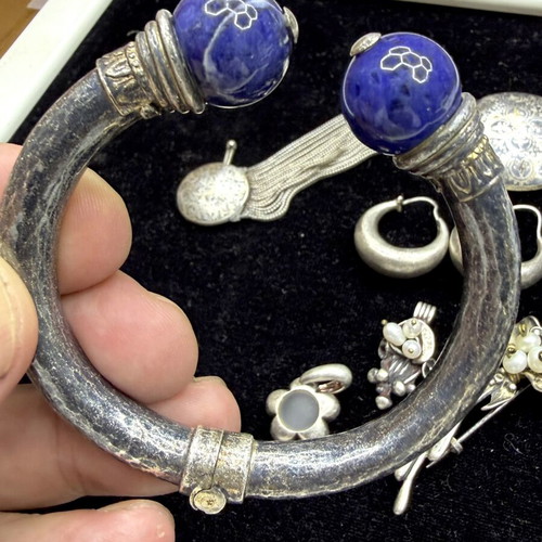 Silver handmade jewelry set