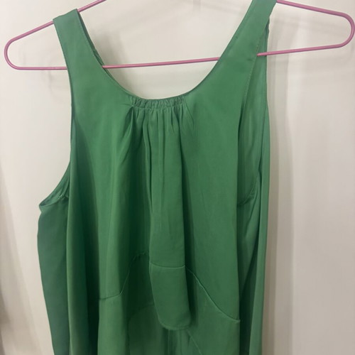 Zara women's sleeveless blouse like new, green, size S