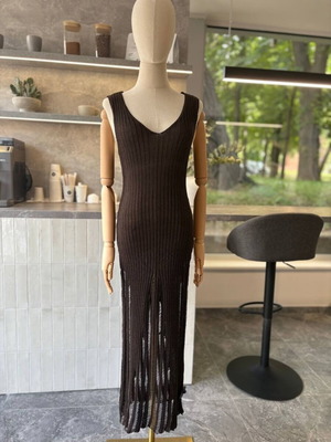 Brown dress see-through new with the tag, one size