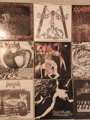 4 Singles 7'' μεταχειρισμένα, Death, Doom, Brutal Death, Blackened Death, Grind