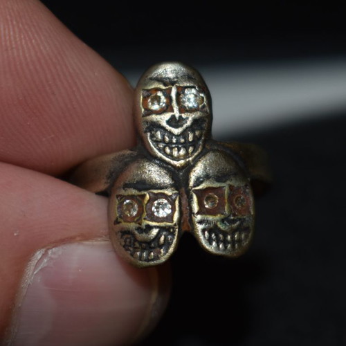 Silver gothic ring used, 925 silver, early 20th century