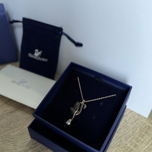 Swarovski Black Swan Necklace New