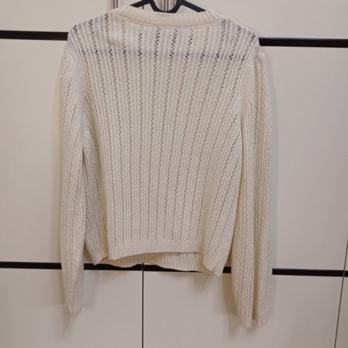 Mango women's knitted blouse white like new size M