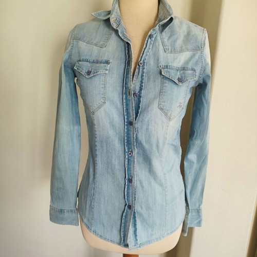 Fay light blue women's denim shirt size S like new