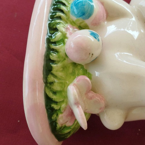 Easter porcelain egg holder new with bunny design