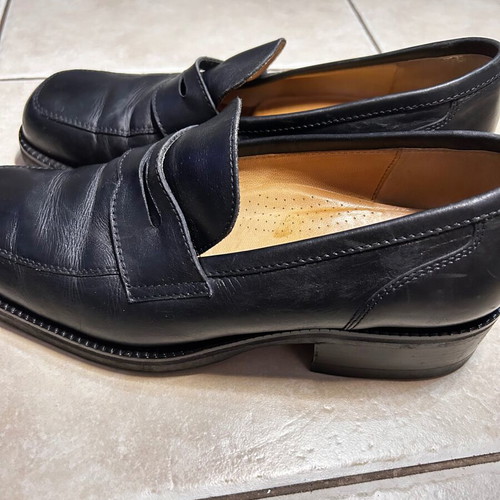 Black scarponi shoes like new, genuine leather, size 44