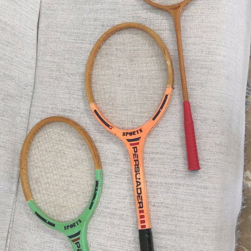 Badminton rackets pack of 3 used Persuader sports vintage