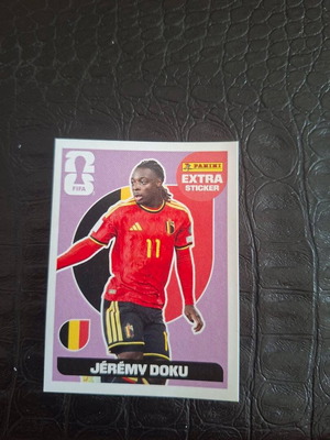 Jeremy Doku Extra purple αυτοκόλλητο World Cup 2026 καινούργιο