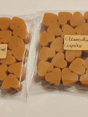 Handmade Wax Drops 50 pieces Clementine Cupcake scent made to order