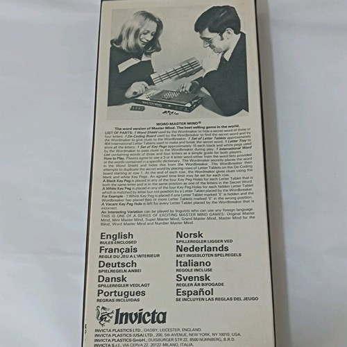 Vintage Master Mind word game unused, English edition