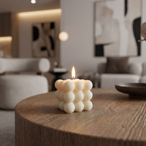 Bubble scented plant candle with golden orchid aroma, new