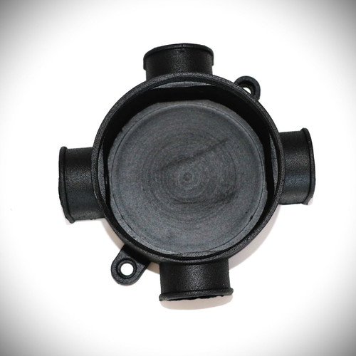 Retro style electrical junction box 1930 design new, black metallic look