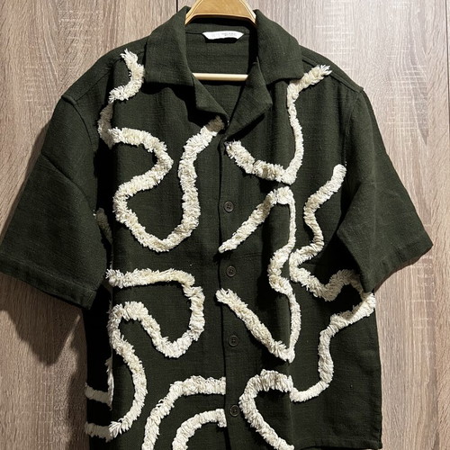 Zara summer shirt like new, size S, white and green
