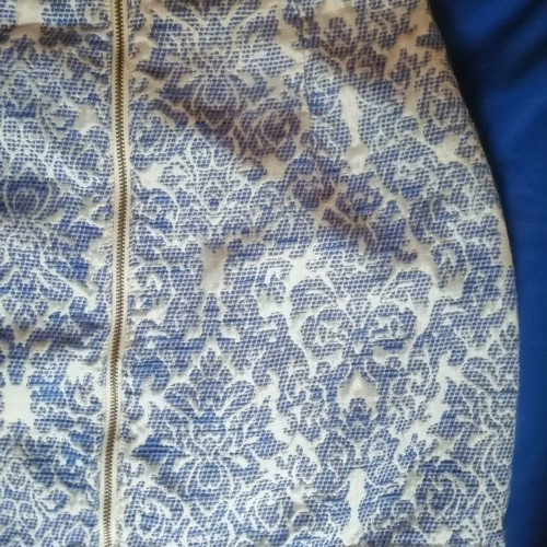 Φούστα New Look embroidery μεταχειρισμένη, μέγεθος S/M, λευκή και μπλε