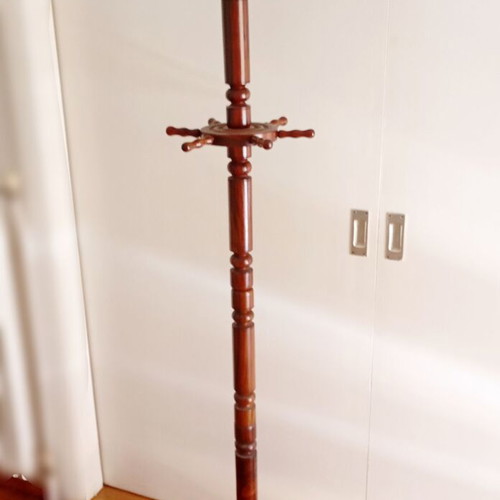 Walnut wood coat rack