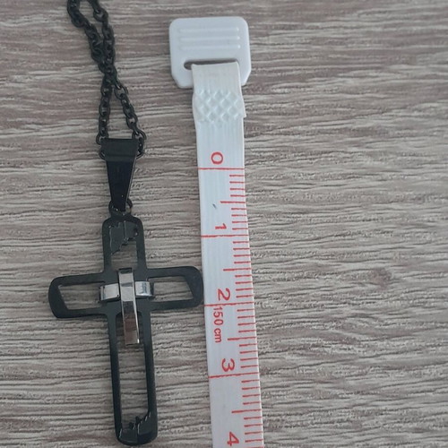 Small black metal cross new
