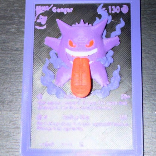 3D Printed Κάρτα Pokémon Gengar από PLA