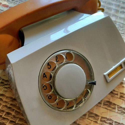 Decorative home phone used, corded
