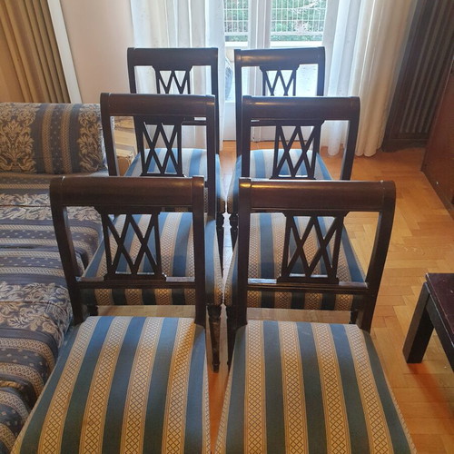 Wooden handmade dining chairs, set of 6