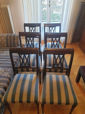 Wooden handmade dining chairs, set of 6