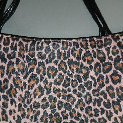 Animal print leopard shoulder bag, synthetic fabric