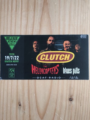 Clutch The Hellacopters Blues Pills concert ticket used 19-7-2022