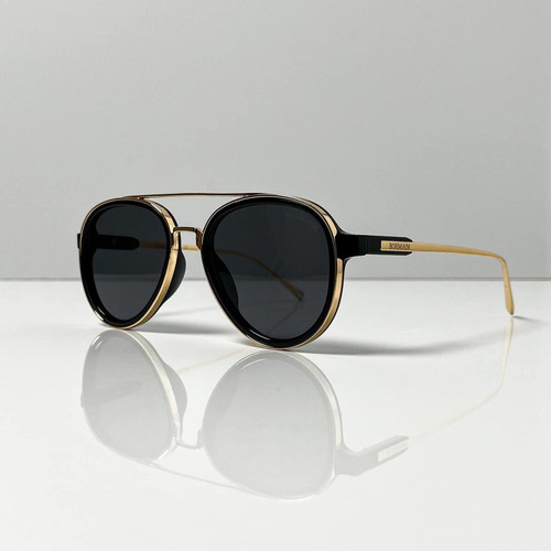 BorMain August sunglasses new, black and gold, UV400 protection